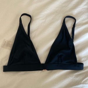 Black triangle bikini top